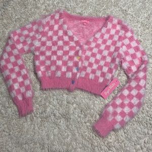 🔥Dolls Kill Checkered Cropped Cardigan Size S